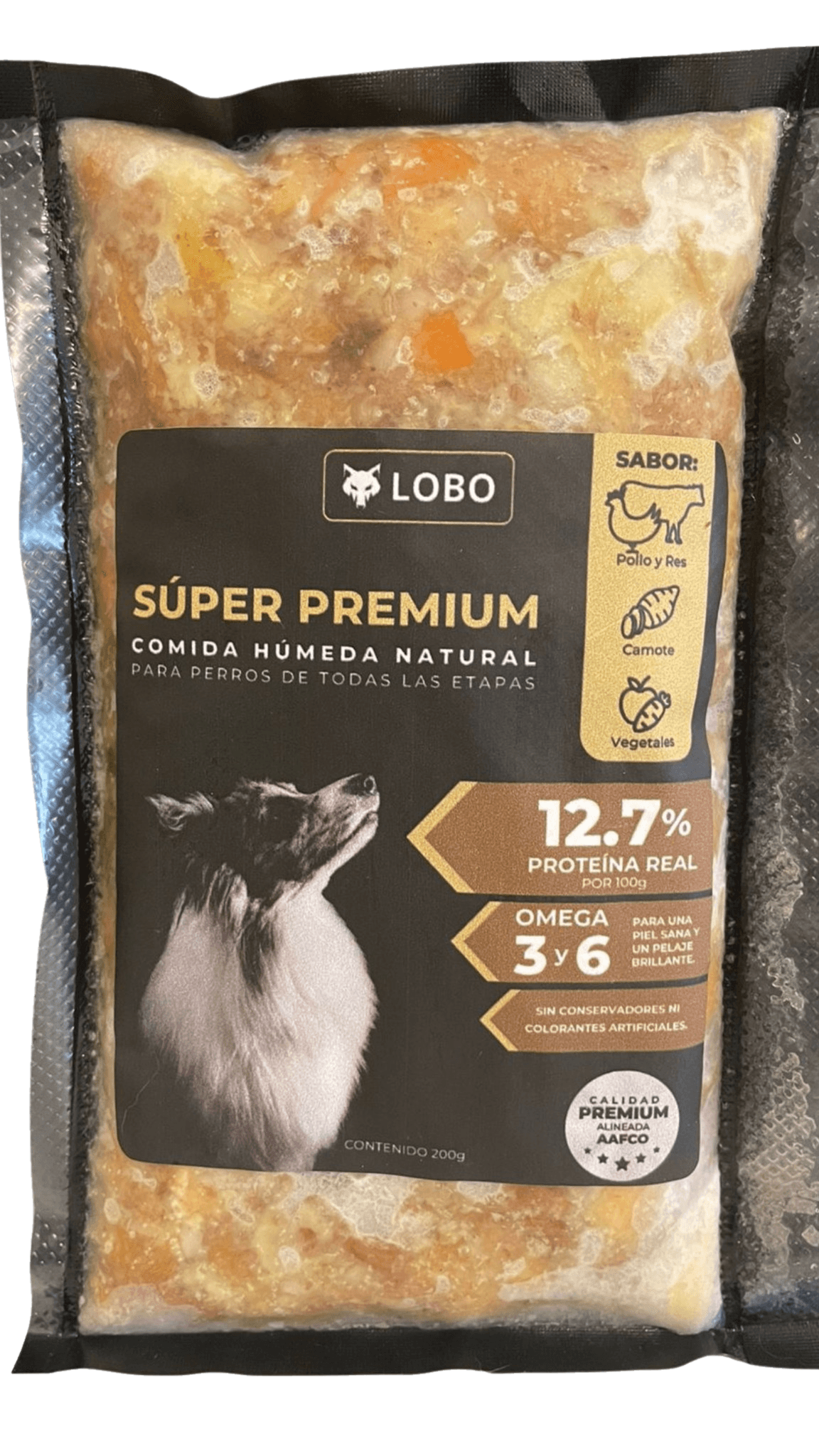 Ingredientes reconocibles de comida LOBO para perros